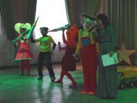 2 апреля в зале торжеств МБУ ДК «Шахтёров» прошла театрализованная познавательно-игровая программа «Космическое путешествие»